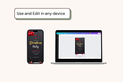 Christmas Dinner Party Mobile Invite, a Social Media Template by Adored Templates (Thumbnail 7 of 10)