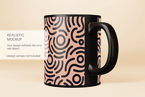 Black Mug Video Mockup