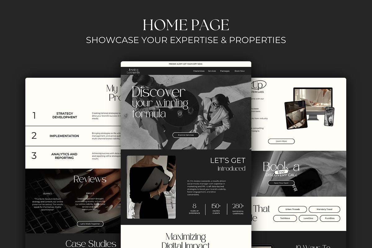 Social Media Manager Canva Website, an App Template by Meraki Templates (Photo 5 of 10)