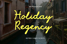 Holiday Regency Retro Script Font