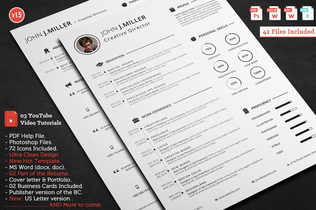 Ultra Clean Resume, a Resume Template by CodePower (Photo 1 of 5)
