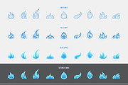 Gas Flames. Vector Icons Collection, an Outline Icon by Elena Paletskaya (Thumbnail 2 of 2)