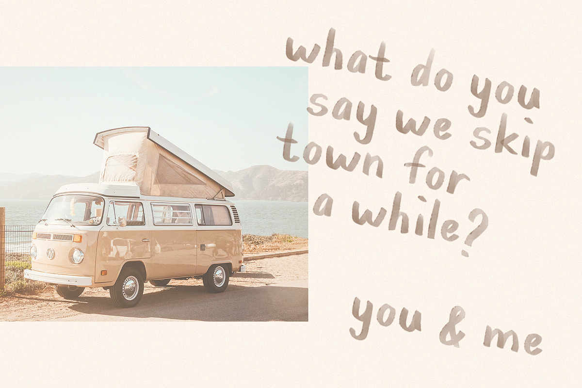 Easy Breezy SVG Watercolor Font, a Sans Serif Font by Saint Street Creative (Photo 4 of 6)