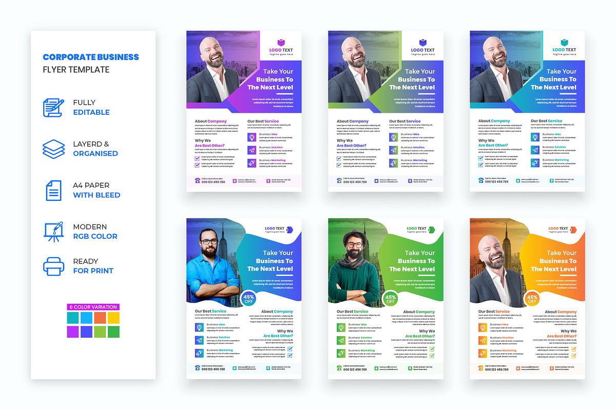 Business Corporate Flyer Tempalte, a Flyer Template by Mk_Studio (Photo 1 of 7)