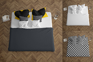 Bedding Bedroom 2 Mockup Set