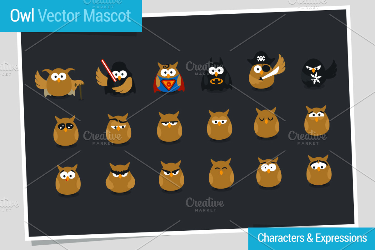 Owl - Vector Webiste Mascot, an Animal Illustration by wowu (Photo 4 of 5)