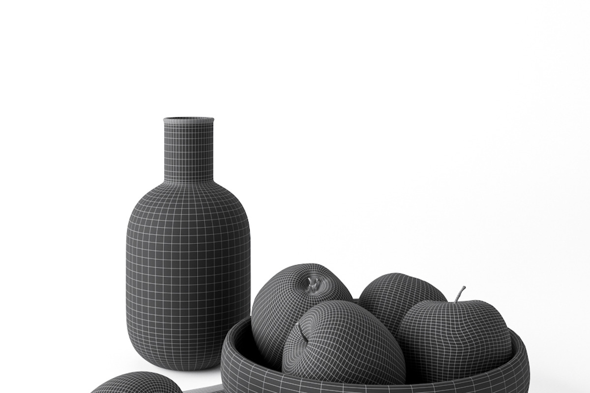 Decor Set Apple Bowl, an Architecture 3D Model by gianniritschard (Photo 7 of 9)