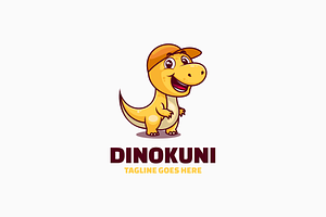 Dinokuni Mascot Cartoon Logo, a Branding & Logo Template by Artnivora.Std