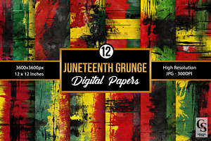 Juneteenth Grunge Texture Background