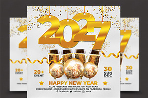 New Year Flyer, a Flyer Template by AfzaalGraphics