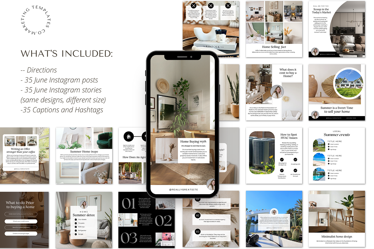 June Real Estate Social Media Posts, a Social Media Template by Marketing Templates Co. (Photo 6 of 10)