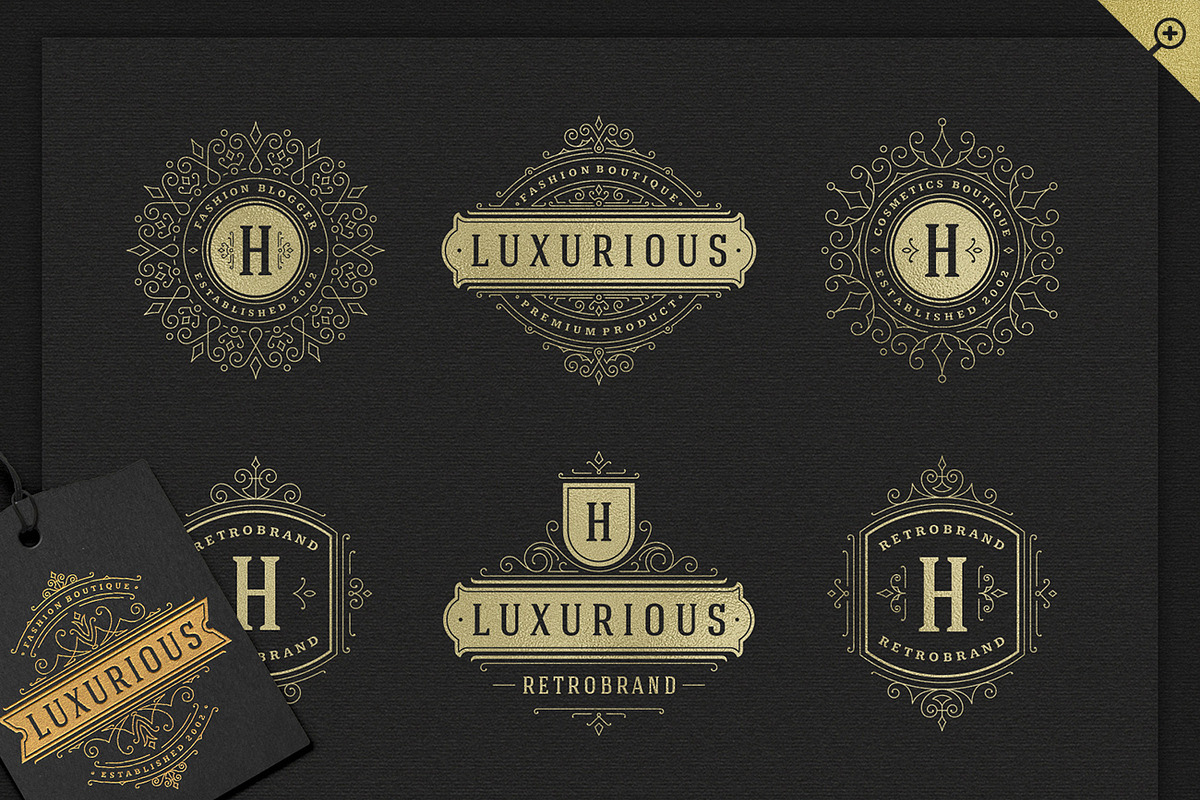 500 ornaments logos & monograms, a Branding & Logo Template by Vasya Kobelev (Photo 16 of 31)