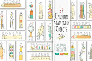 Cartoon stationery with People
