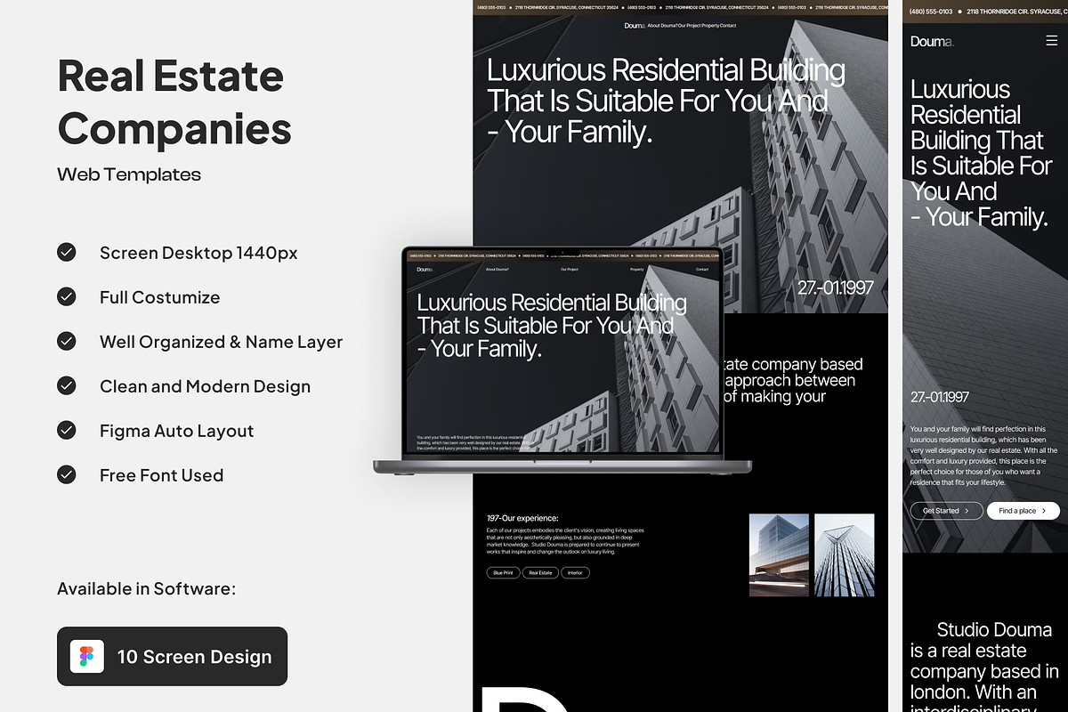 Douma - Real Estate Landing Page, a Landing Page Template by SundayWorkTeam (Photo 1 of 6)