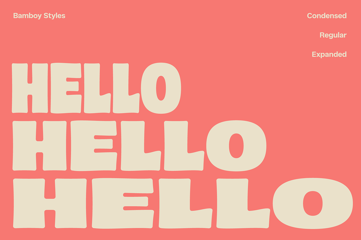 Bamboy; Soft Groovy Display Font, a Sans Serif Font by Eko Bimantara (Photo 4 of 12)