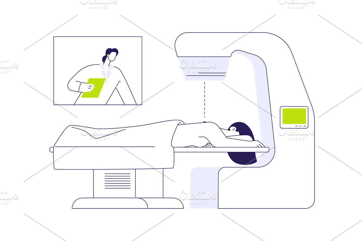 Radiotherapy abstract concept vector, a Healthcare Illustration by Visual Generation