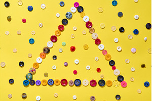 Triangle frame made of colorful
