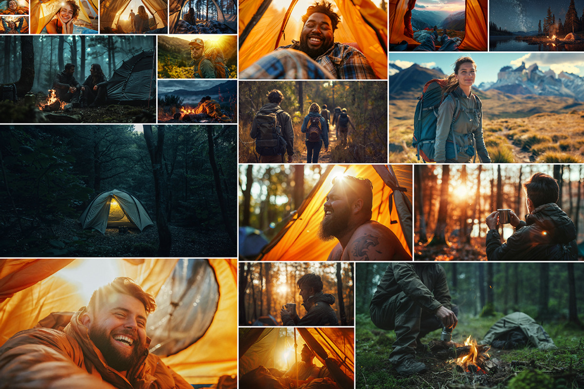 85 Camping holidays images, a Nature Photo by Handmadefont (Photo 6 of 14)