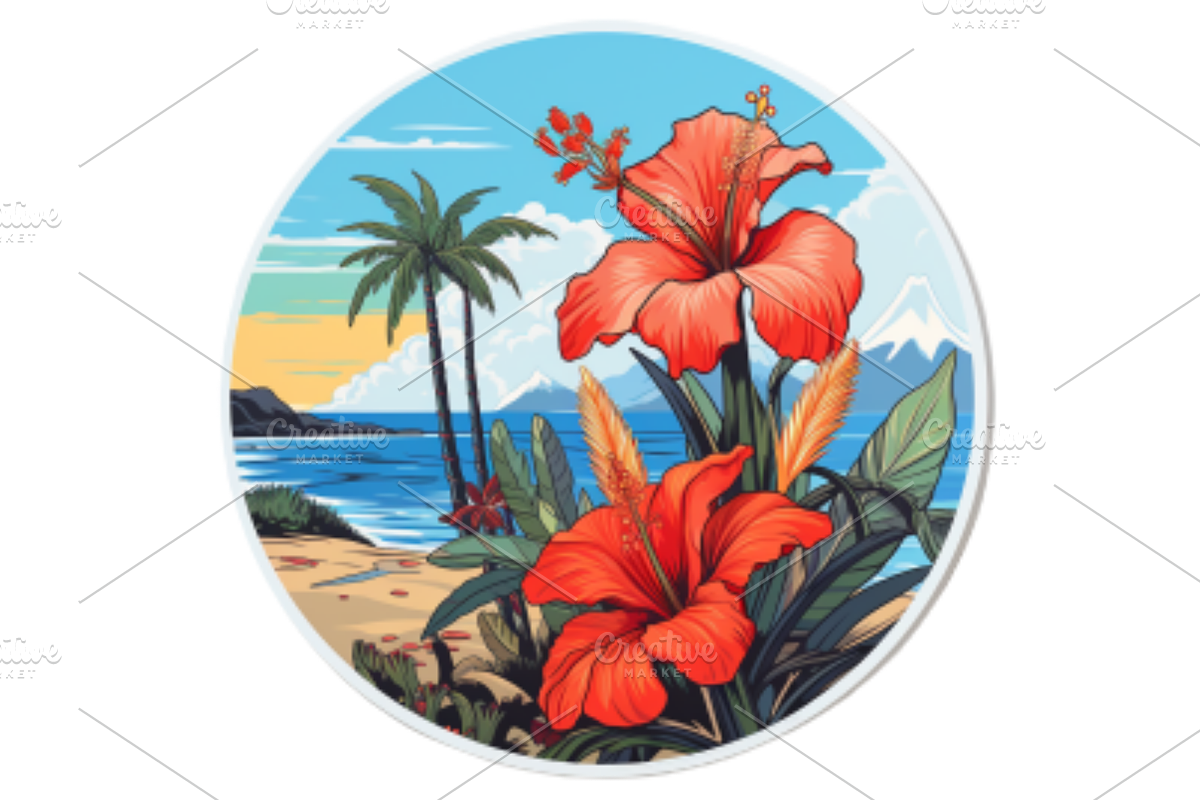 Tropical Digital Sticker, a Decorative Illustration by Creative design (Photo 6 of 7)