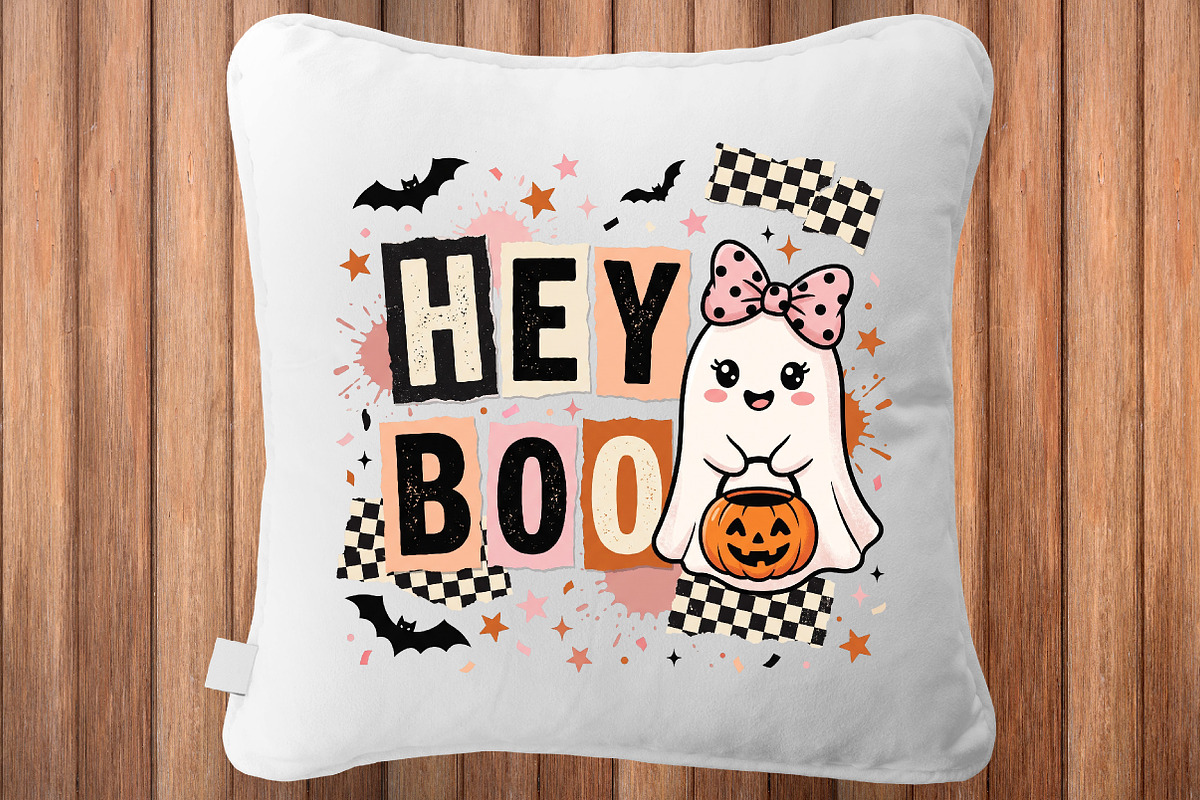 Hey Boo Halloween Sublimation PNG, a Seasonal Illustration by CraftArtStudio (Photo 4 of 4)