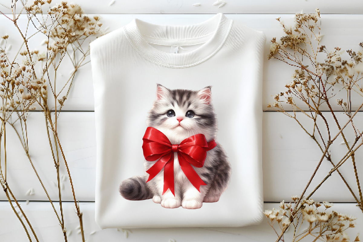 Christmas Cute Cats Sublimation, an Illustration by DreamArtGraphic (Photo 5 of 5)