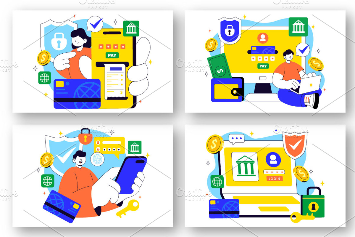 10 Digital Banking Security, a Finance Illustration by denayunebgt (Photo 3 of 4)