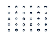 30 face icons, an Icon by popcic (Thumbnail 2 of 2)