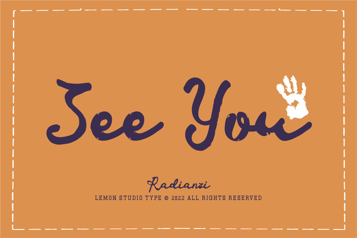 Radiansi - Vintage Script, a Script Font by Lemon Studio Type (Photo 7 of 7)