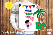 Beach Time Digital Clipart, an Object Illustration by Cozy Cat Design (Thumbnail 3 of 3)