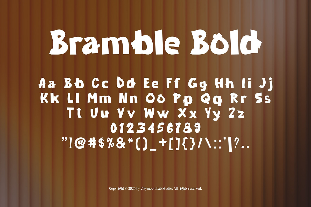Bramble Bold Playful Chunky Font, a Serif Font by Claymoon Lab (Photo 2 of 7)