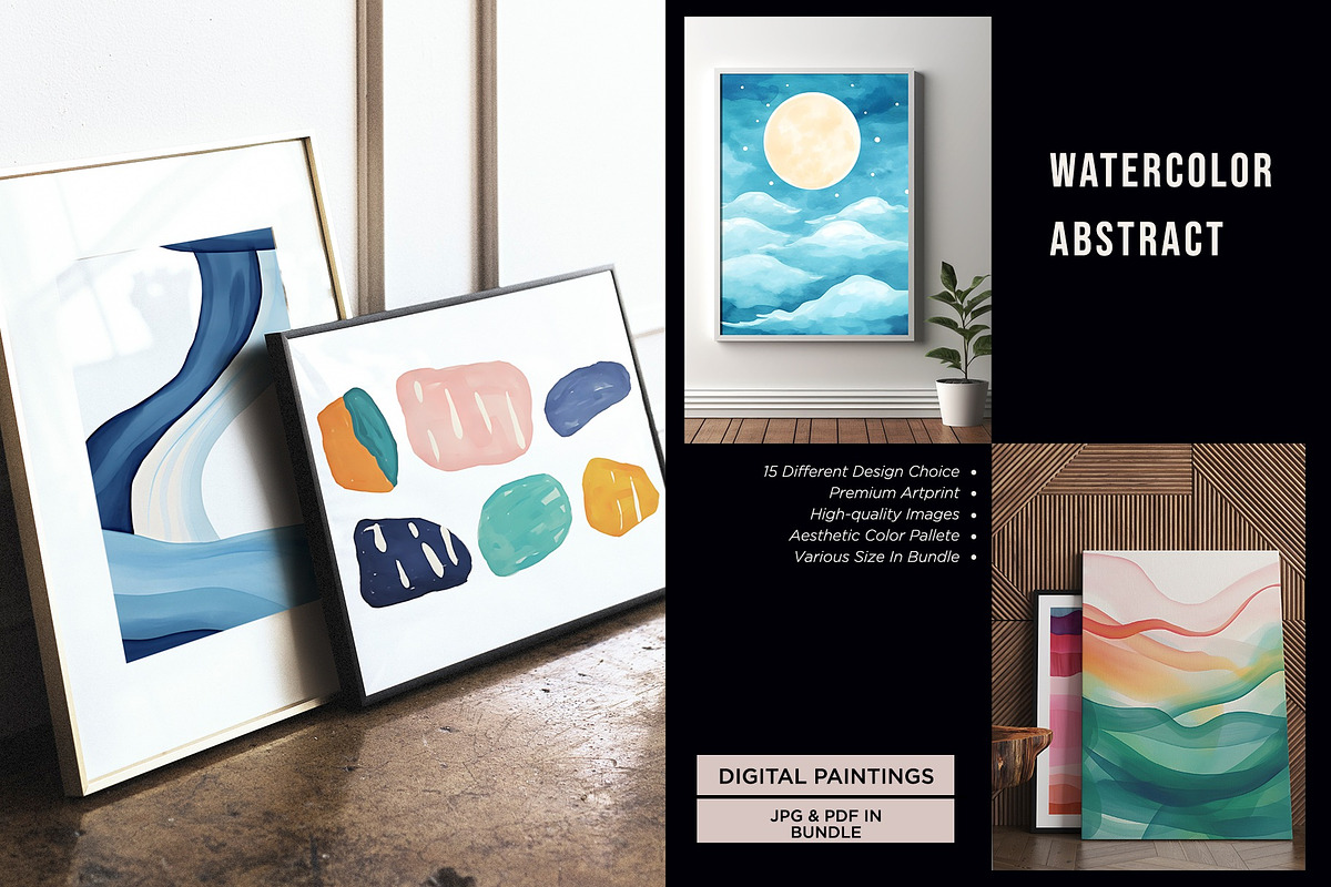 Modern Watercolor Expression Print, a Background Graphic by Vibrand Studio (Photo 6 of 11)