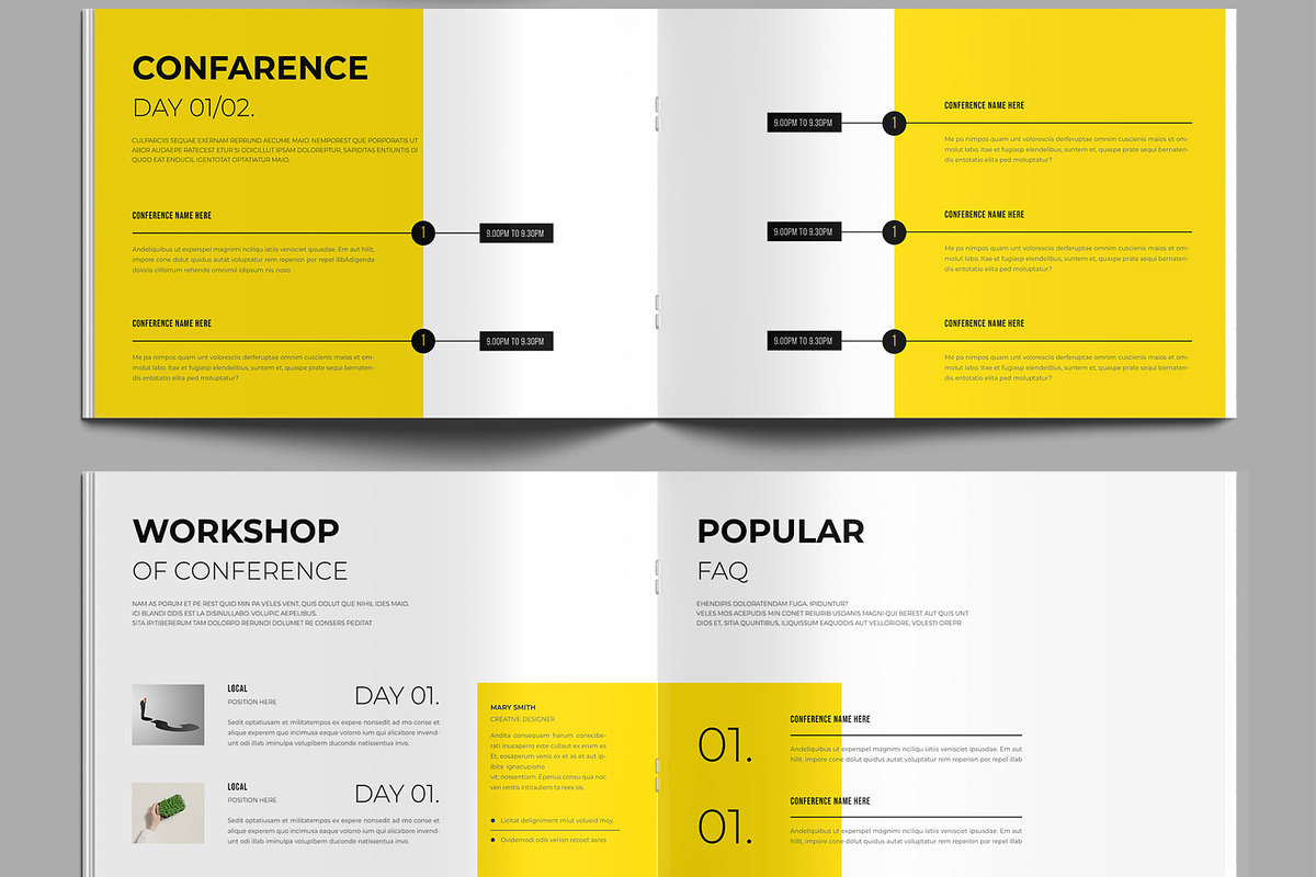 Conference Agenda Template, a Brochure Template by MightyDesign (Photo 5 of 8)