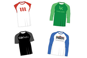 Raglan Men's Shirt Bundle -Template