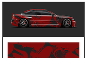 Retro Racing Car Graphic Set, a Transportation Illustration by CarWrap design (Thumbnail 2 of 3)