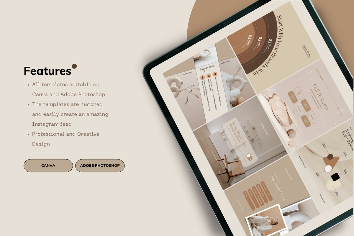 Instagram Coach | CANVA PS, a Social Media Template by Hydric Design (Photo 3 of 9)