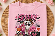 Pink Spooky Ghost Glitter Halloween, an Object Illustration by DreamCafeArt (Thumbnail 2 of 6)