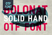 Bolonat Solid Hand OTF Font, a Sans Serif Font by Lee Iley (Thumbnail 1 of 5)