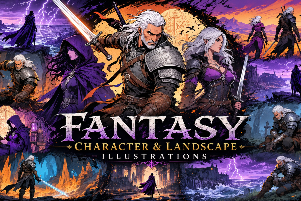 Dark Fantasy Worldbuilding Bundle, a Person Illustration by Premium Digital Templates (Photo 3 of 3)