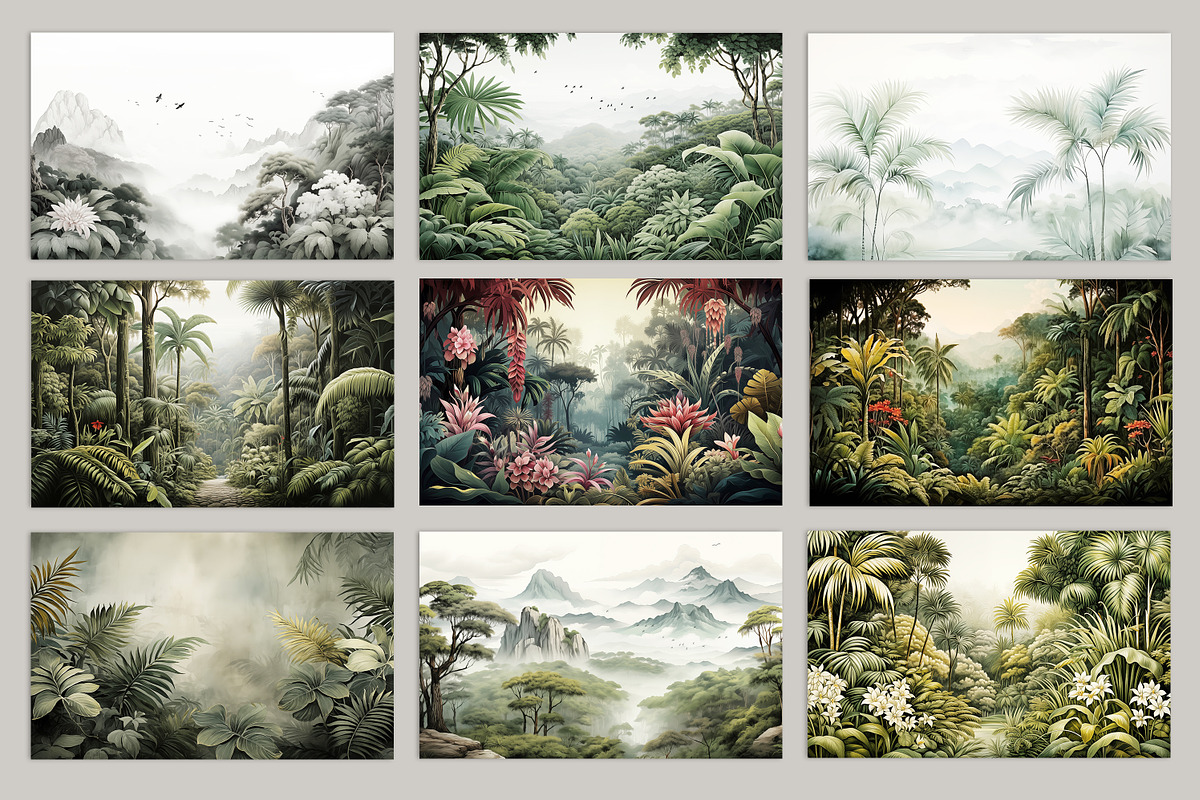Tropical rainforest wallpaper, a Wallpaper Graphic by fei long (Photo 8 of 10)