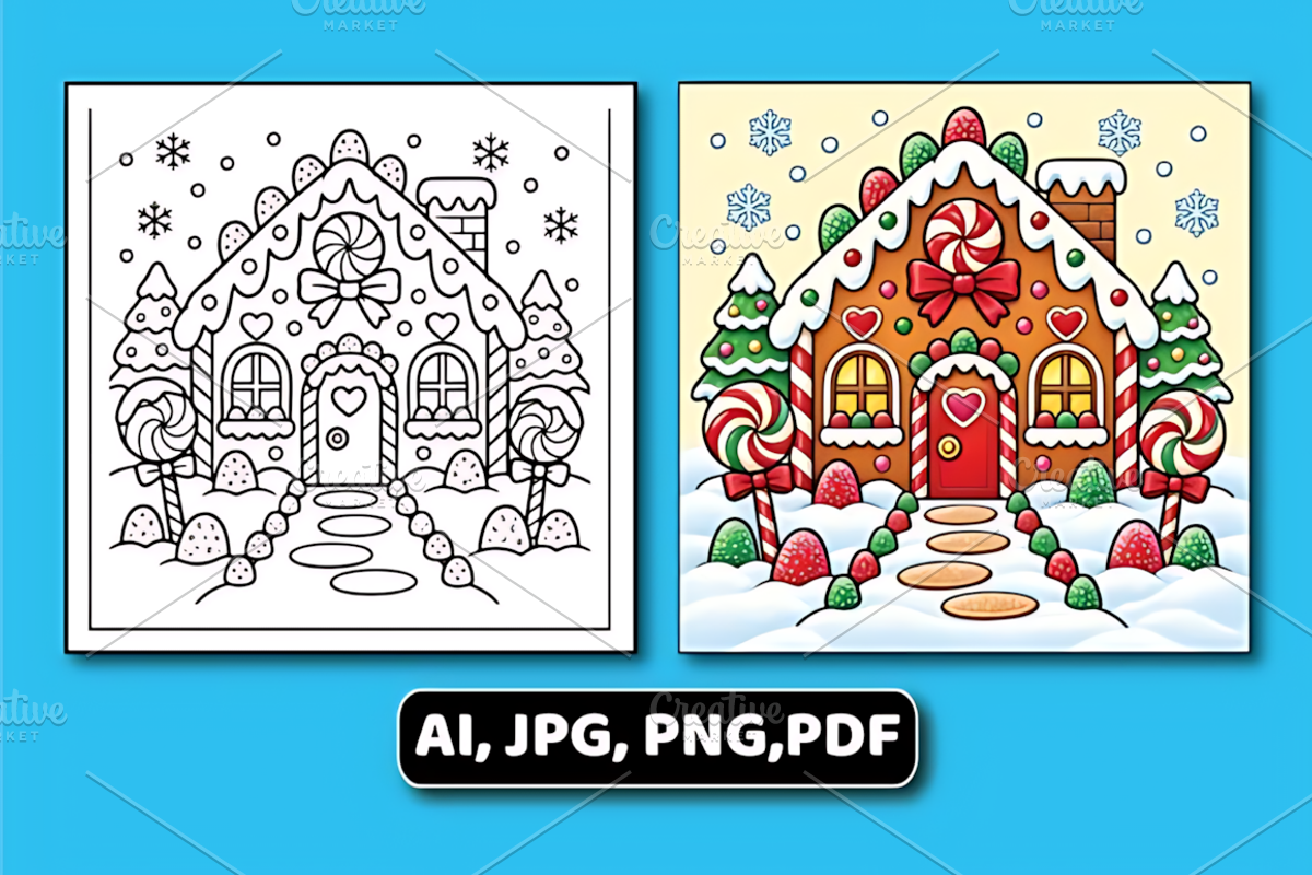 Bold Easy Cute Christmas Coloring, a Seasonal Illustration by Design Station (Photo 5 of 6)