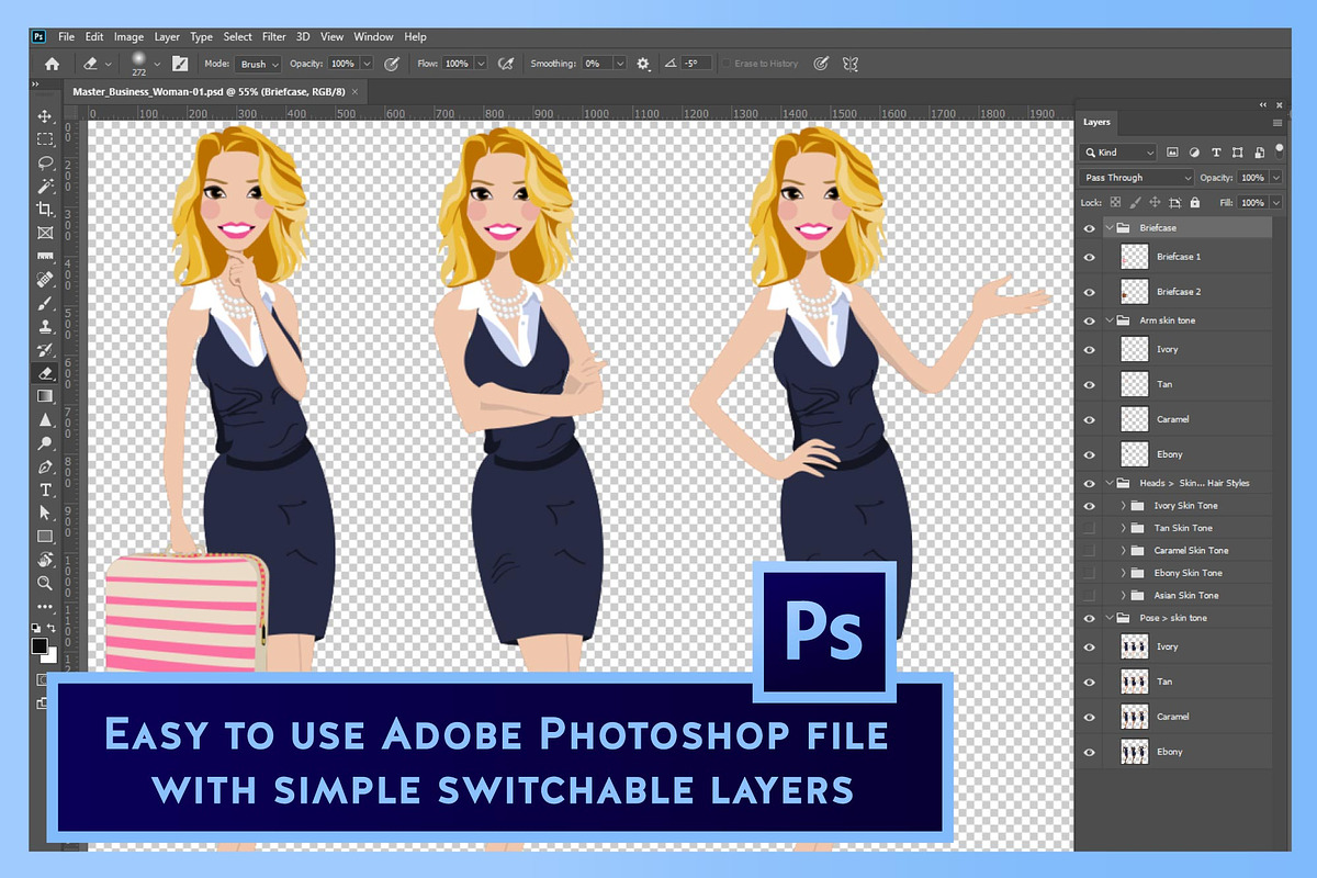 Business Woman | Vector Bundle, a Person Illustration by Lauren Lesley Studio (Photo 5 of 6)