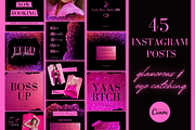Black & Pink Boss Instagram Template, a Social Media Template by Faytemplates (Thumbnail 2 of 8)