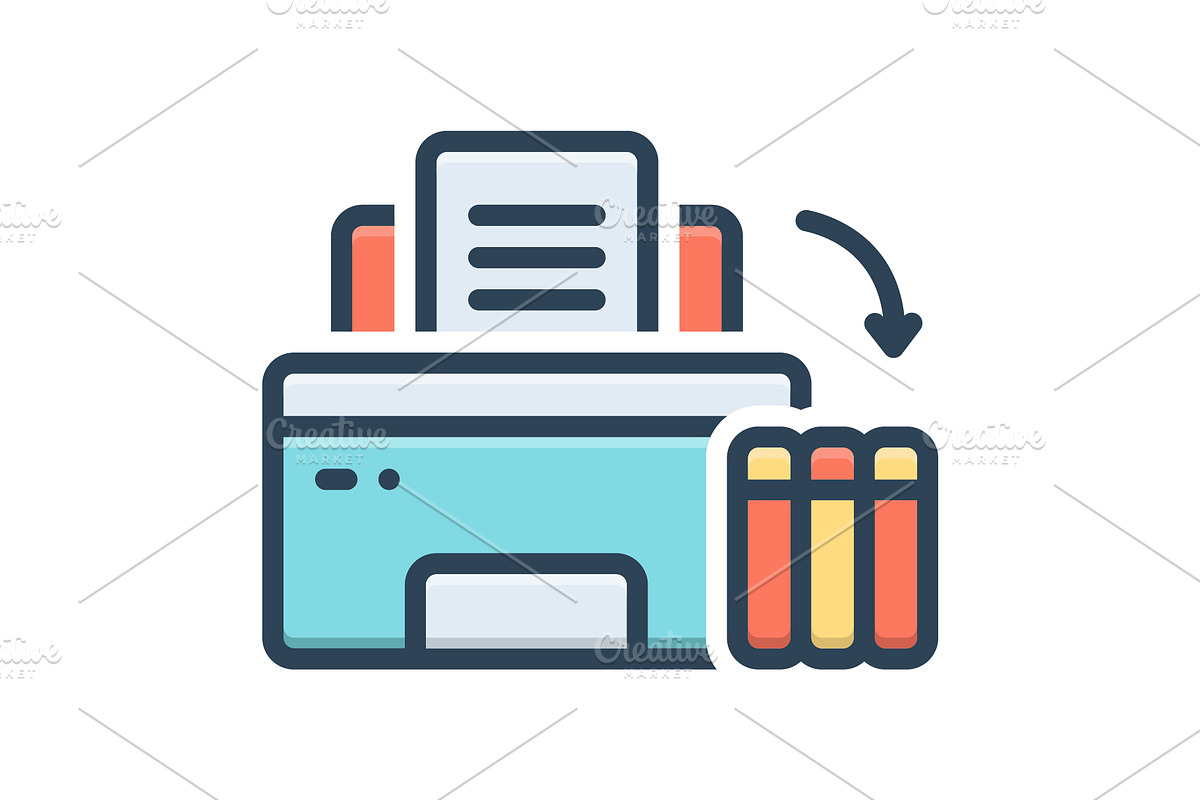 Inkjet printer color icon, a Duotone Icon by Creative priyanka