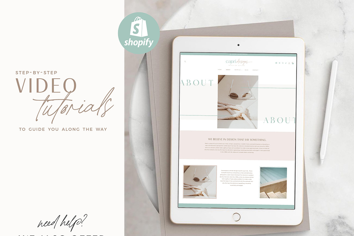 Pastel Shopify Theme Template, a Shopify Template by Macarons and Mimosas (Photo 8 of 10)