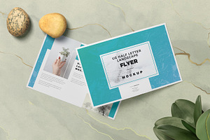 Half Letter Landscape Flyer Mockups