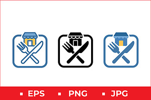Restaurant Icon Vector Design, a Solid Icon by Artonix