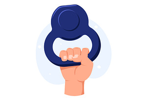 Hand holding sports weight. Activity, a Sport Illustration by Vectorbuum