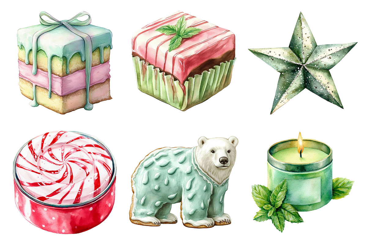 Christmas Mint Clipart, an Illustration by Daily.Designs (Photo 3 of 5)