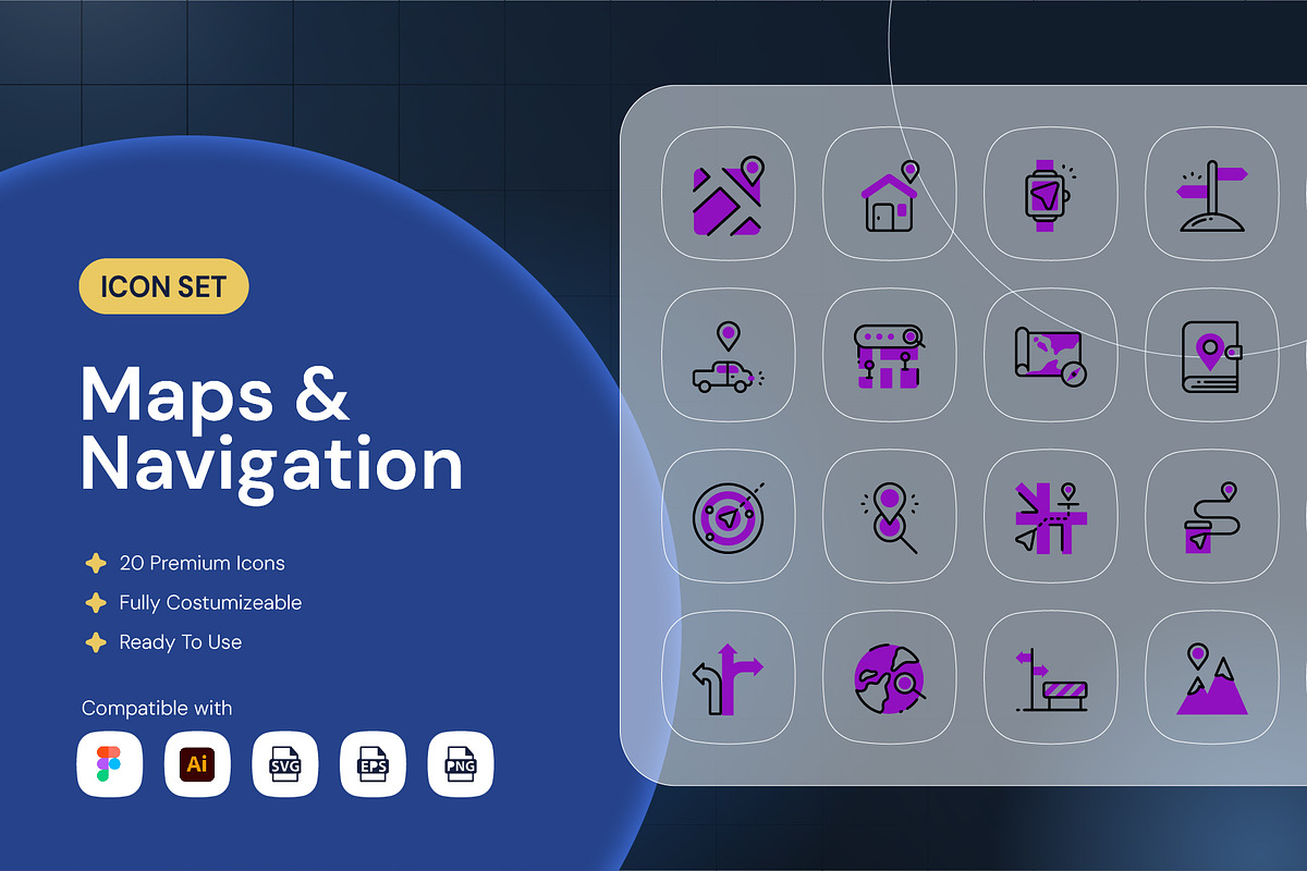 Map & Navigation Icon, a Duotone Icon by Nathaya Studio (Photo 1 of 2)