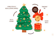Christmas Decor Clipart Bundle, a Seasonal Illustration by vik.stock (Thumbnail 7 of 8)